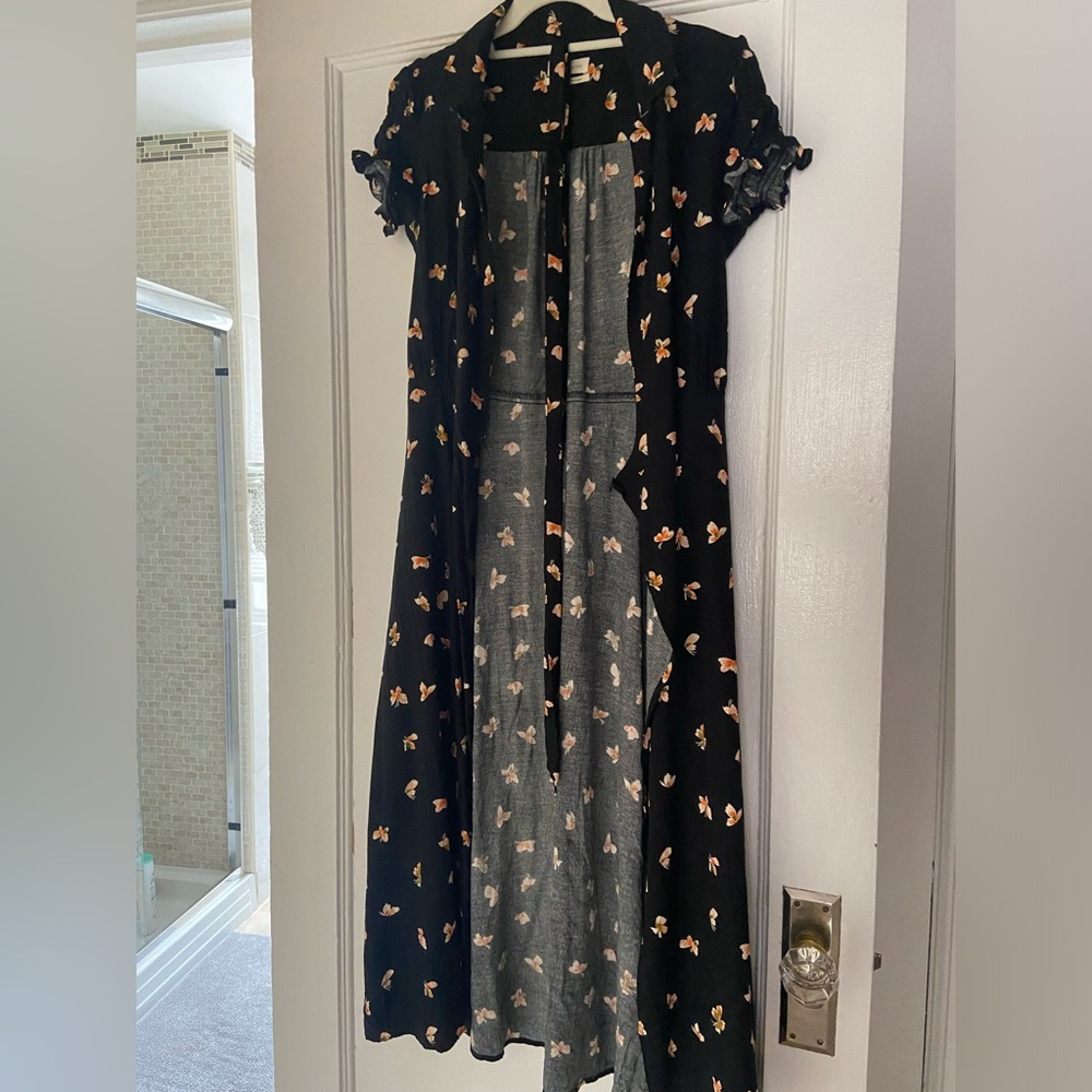 Urban outfitters butterfly wrap dress